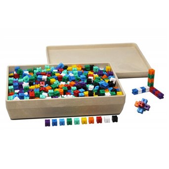 1 g / 1 cm Cubes with Connectors, 10 Colors, 1000 Pieces