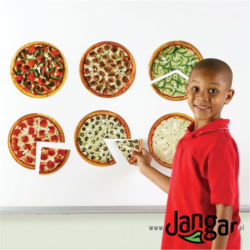 Magnetic Pizza Fractions, Set of 6 (24 pieces)