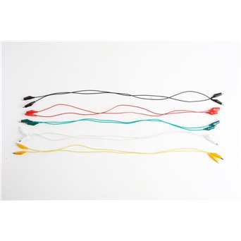 Cables with crocodile connectors, cpl. 10