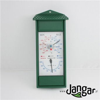 Mini-max thermometer with hygrometer