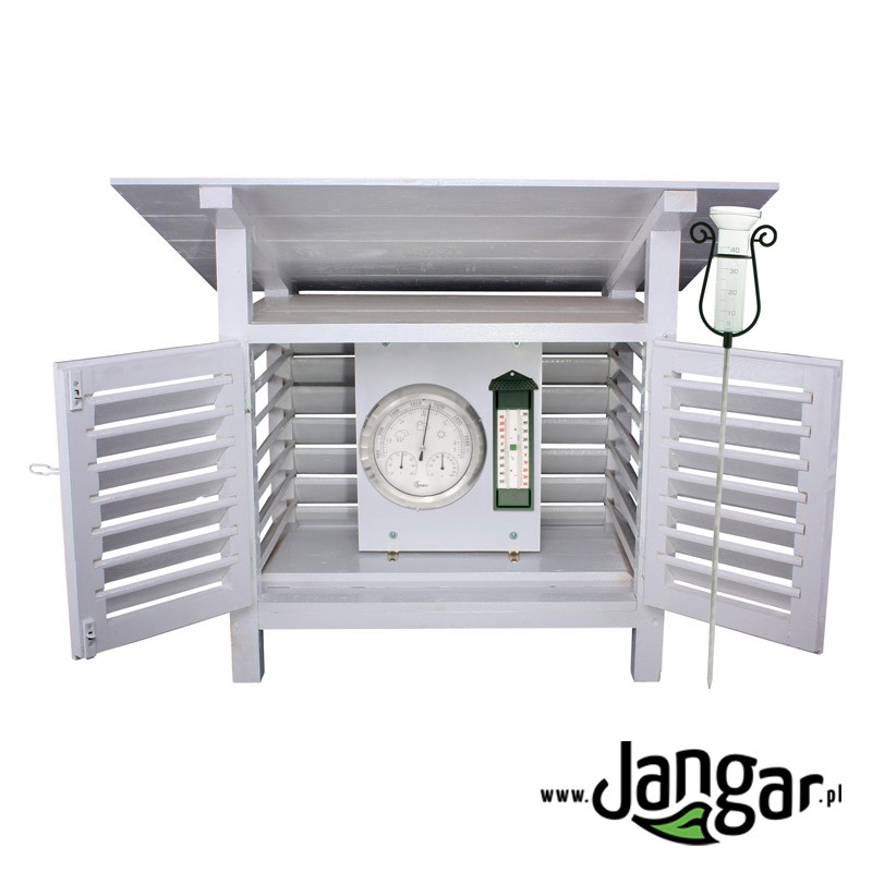 Weather station, wooden, house-type.