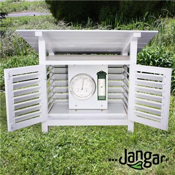 Weather station, wooden, house-type.