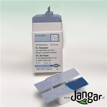 Indicator strips for the determination of oil content in water/soil