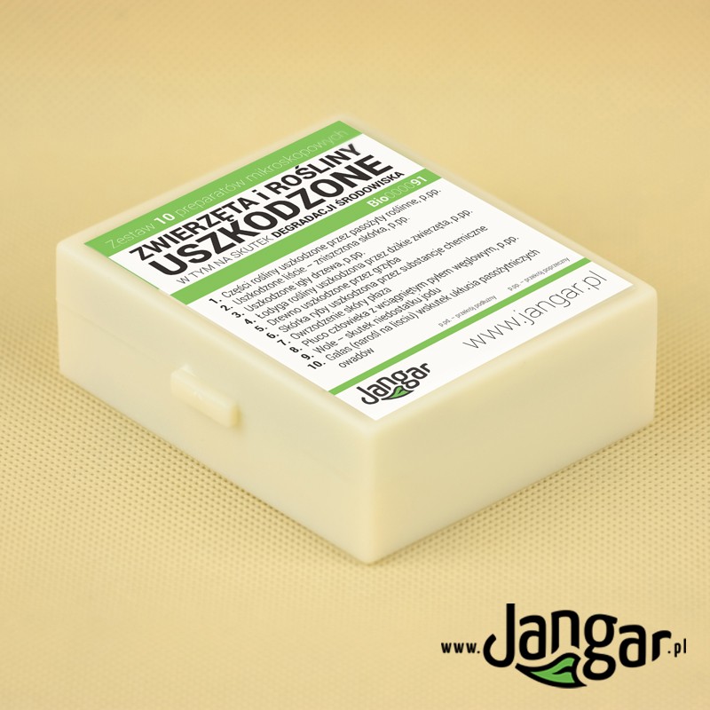 Animals and plants damaged, including those resulting from environmental degradation - 10 microscopic preparations