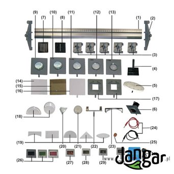 Optics Set with 60 cm Optical Bench and Full Equipment