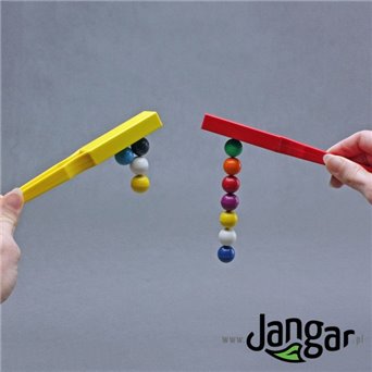 Zestaw 2 magnetycznych różdżek i kulistych magnesów