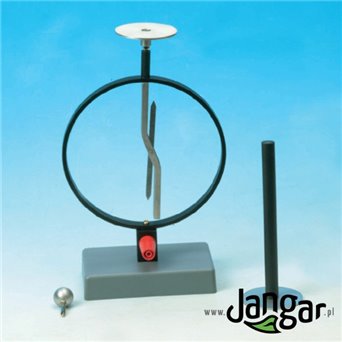 Demonstration electroscope with a discharge electrode and two collecting electrodes