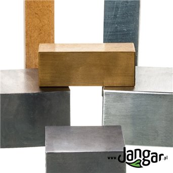 A set of 14 blocks of different solid materials