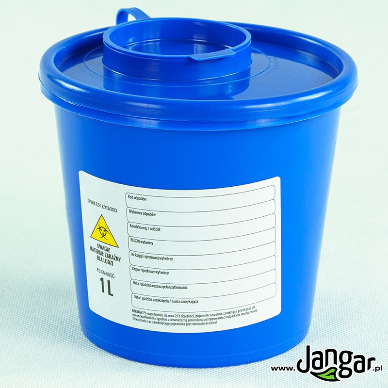 Container for laboratory waste, 1 L