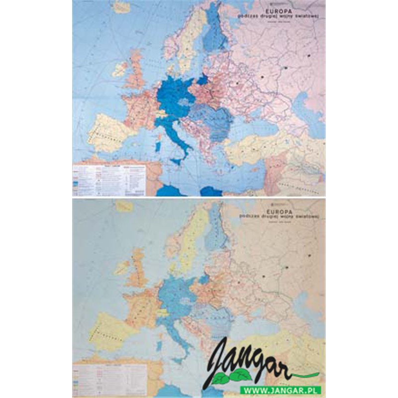 Map: Europe during World War II (canvas)