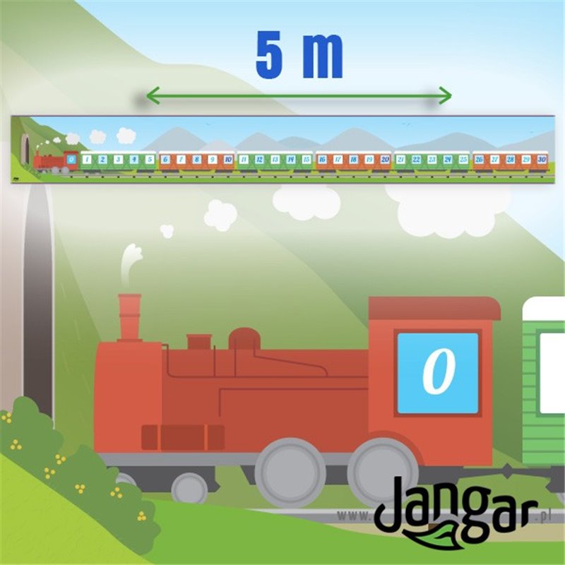 Mat - Number axis 0-30: Train 5 m x 0.6 m