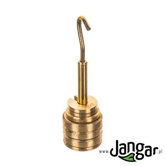 Odważniki szczelinowe z zaczepem, mosiężne, 100g (4x20/10/2x5)