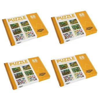 ANIMALS OF POLAND: Educational puzzles (88 items in a box with a pad), package 4