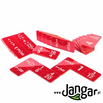 Domino – Skracanie ułamków zwykłych, grawerowane