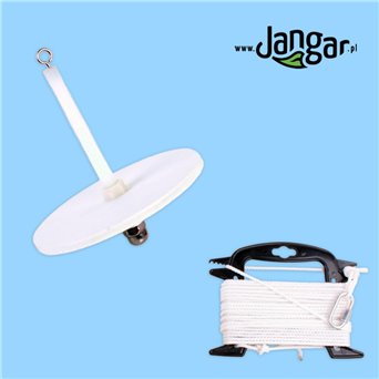 Biały krążek Secchi’ego - mały, z linką