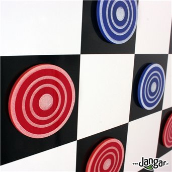 Demonstration magnetic checkers (for the school board)