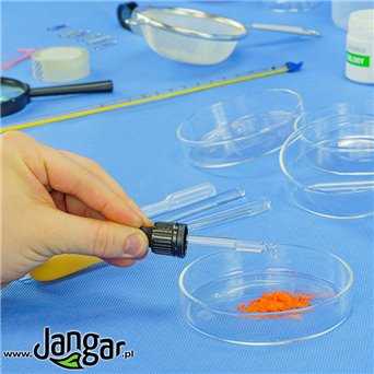 Experiments with water - properties and curiosities, experimental set with laboratory equipment