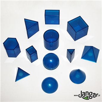 A set of 12 transparent blocks for volume comparison, student