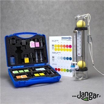 School kit for water analysis with evaporator