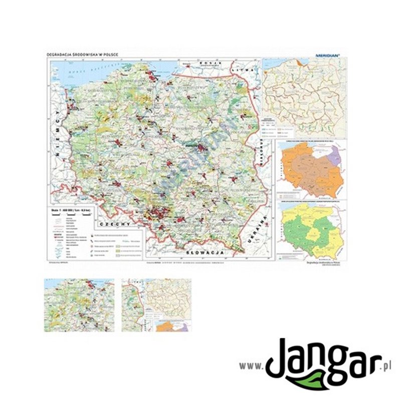 Wall map: Environmental degradation in Poland