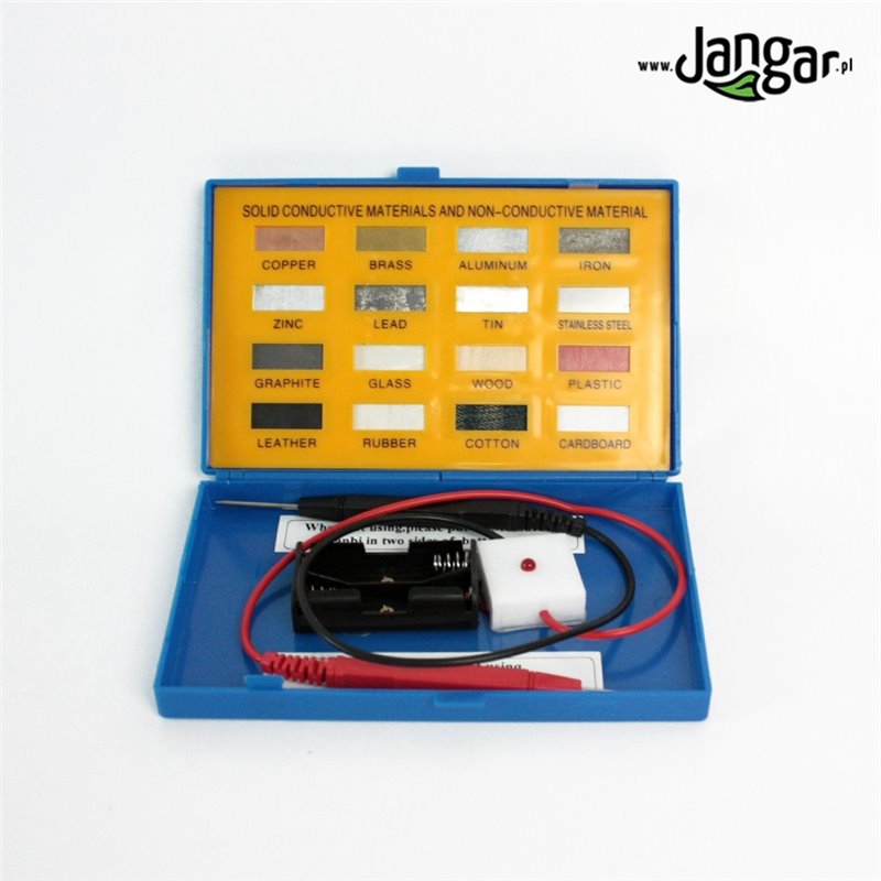 Testing kit for conductors and insulators in electrical circuits.