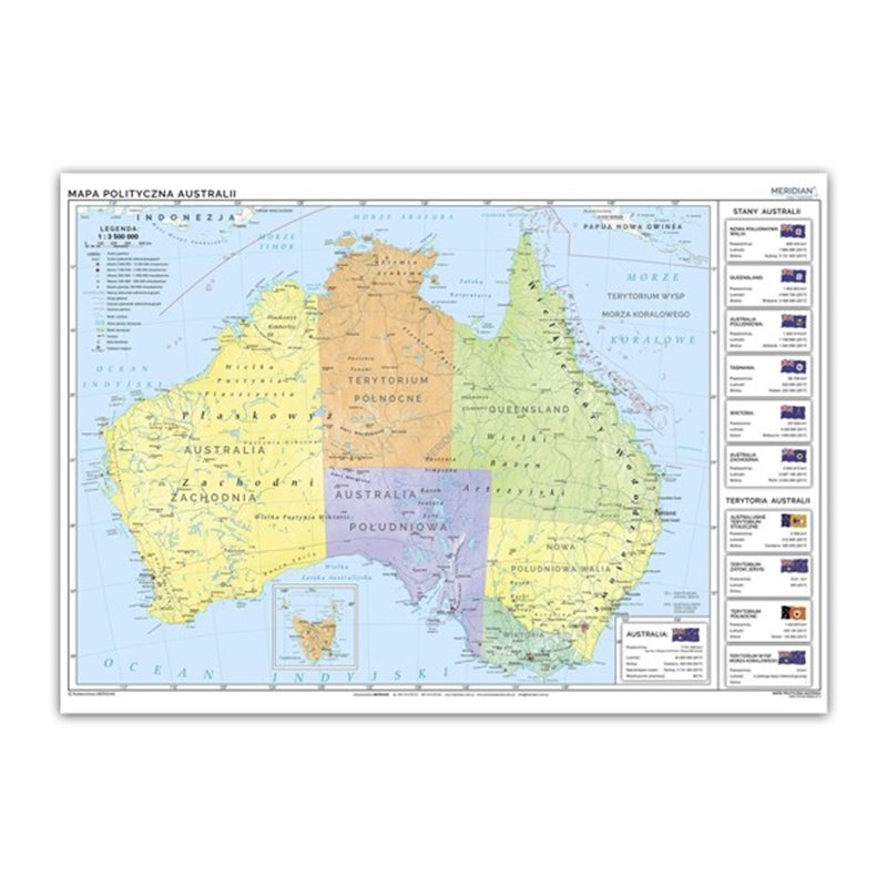 Mapa ścienna: Australia - ścienna mapa polityczna