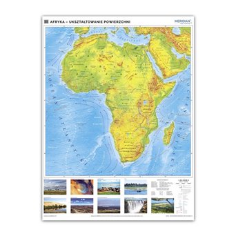 Wall map: Africa - Surface shaping - Physical map