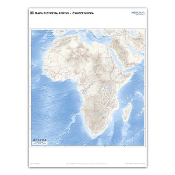 Wall Map: Physical Map of Africa - Wall Exercise Map