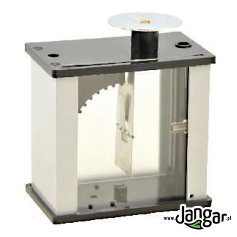 Square leaf electroscope with speed and scale