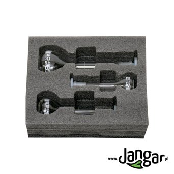 A set in foam: 3 boro measuring flasks (10,25,50 ml)