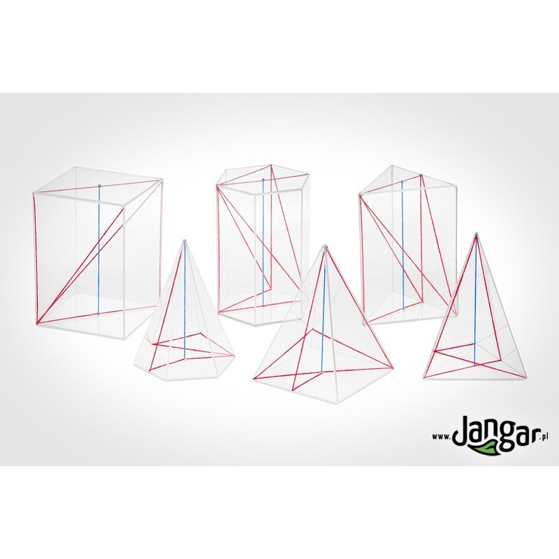 Prisms and pyramids - Set of 6 solids - jangar.pl