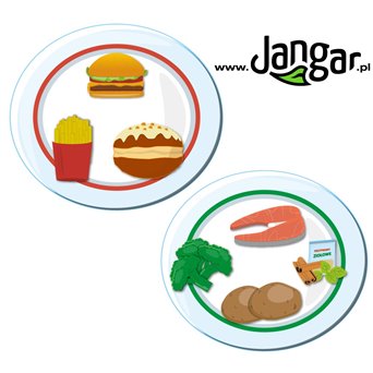 Eat wisely - healthy food on your plate, 64 magnetic elements - jangar.pl