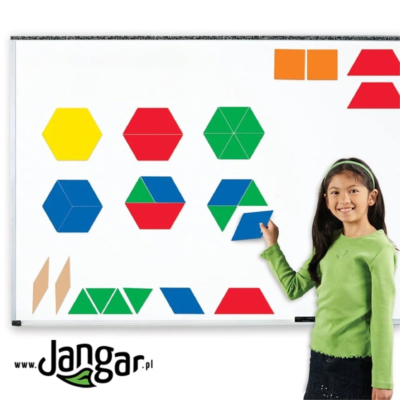 Set of 47 magnetic blocks - geometric figures