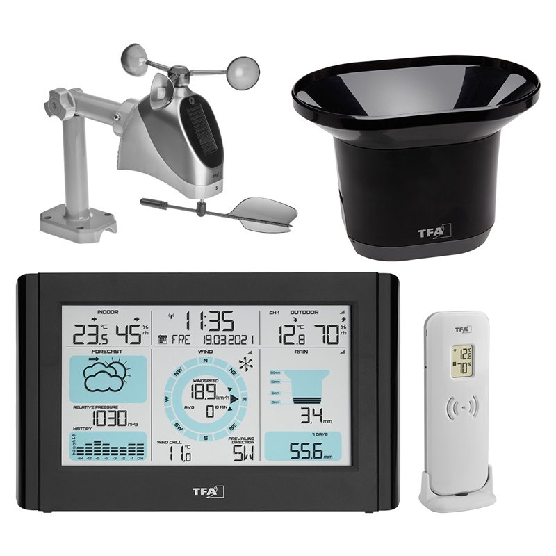 Wireless weather station with WEATHER PRO outdoor instrumentation