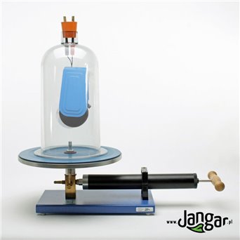 Vacuum shade with hand and electric pump, vacuum gauge, bell and sound sensor