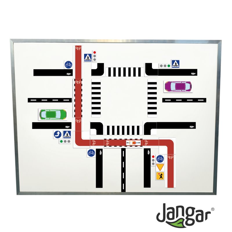 Zasady ruchu drogowego – 130 elementów magnetycznych: znaki drogowe, jezdnie, skrzyżowania, uczestnicy ruchu