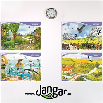Set of 4 boards in anti-frames: Landscapes of Poland, 70x50 cm