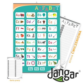 Wall board: Alphabet/practice page, 68x100 cm, laminated