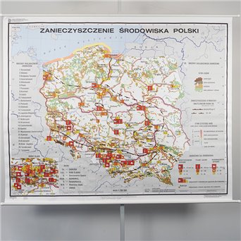 Wall map: Environmental pollution of Poland