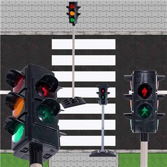 Pedestrian crossing with traffic lights – road traffic kit
