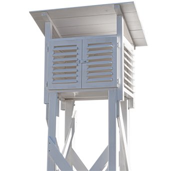 Weather station, wooden, house-type PRO with stand, stairs and anchors