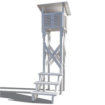 Weather station, wooden, house-type PRO with stand, stairs and anchors