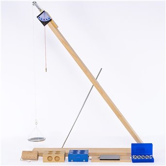 Drewniana równia pochyła do doświadczeń z tarciem