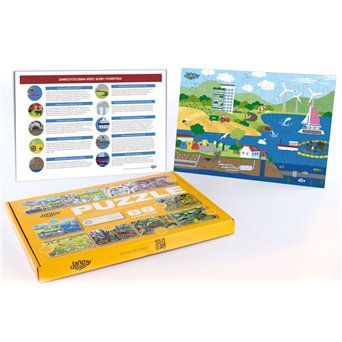 Puzzle LET'S PROTECT THE ENVIRONMENT, 88 items + pad, in a lockable box