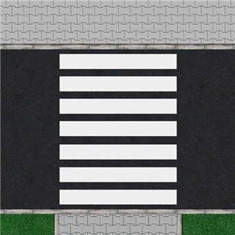 Floor mat Pedestrian crossing 150x150cm