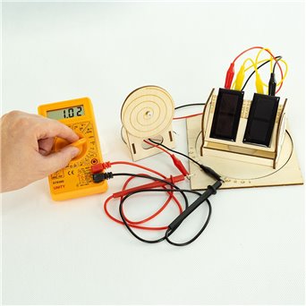 Solar Cell Demonstrator with meter and photovoltaic panels