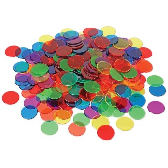 Transparent Counting Beads, 6 Colors, 250 pcs