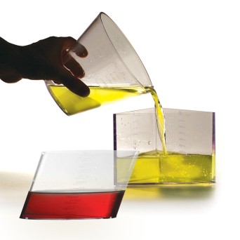 Set of 3 open irregular lumps for volume comparison (1 litre)