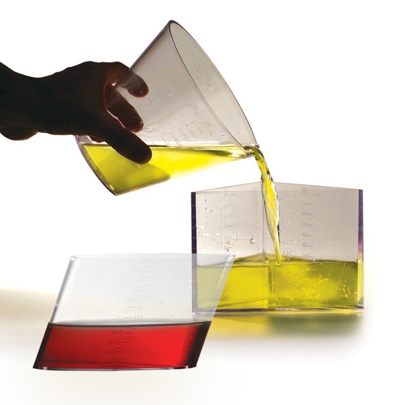 Set of 3 open irregular lumps for volume comparison (1 litre)