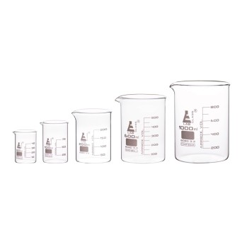 Foam-Padded Set: 5 Borosilicate Glass Beakers (50 ml, 100 ml, 250 ml, 600 ml, 1000 ml)